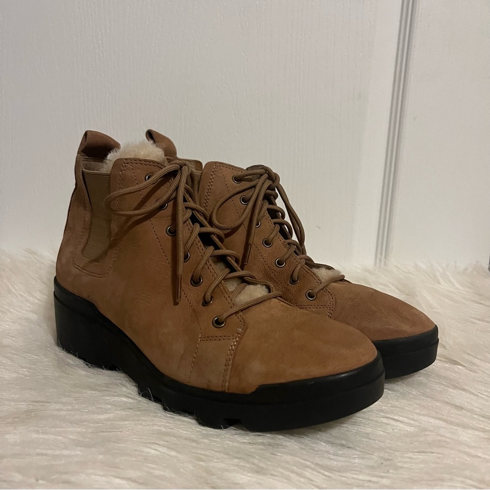 Eileen Fisher Calm Suede Wedge Booties